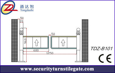 Teknik Manual Supermarket Turnstiles Swing Barrier Gate untuk Bank