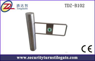 Pedestrian Entrance Supermarket Turnstiles Access Control dengan 304 stainless steel
