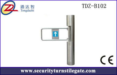 Pedestrian Entrance Supermarket Turnstiles Access Control dengan 304 stainless steel