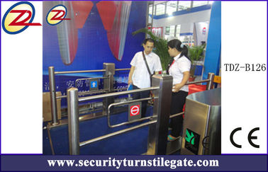 Kecepatan tinggi Swing Turnstile Supermarket dengan pilar bulat, sertifikasi CE