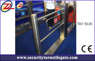 Kecepatan tinggi Swing Turnstile Supermarket dengan pilar bulat, sertifikasi CE