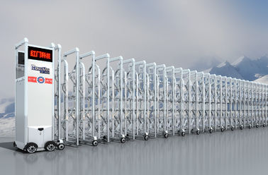 Wireless Listrik Retractable Gate, Cerdas SS304 Automatic Folding Gate