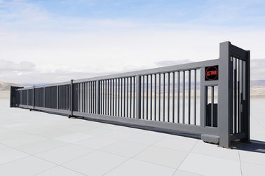 Railless Telescopic Auto Aluminium Bermotor Sliding Gerbang Untuk Sekolah