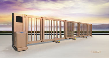 Kantilever Powder Coating Logam Telescopic pagar yang dilengkapi dengan Anti-Collision IR Sensor