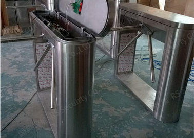 Keamanan yang tinggi IR Sensor Kontrol Tripod pintu putar 304 Baja Gerbang Stainless