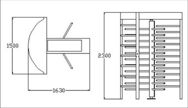 LED Display Full Height Turnstile Security Ent
