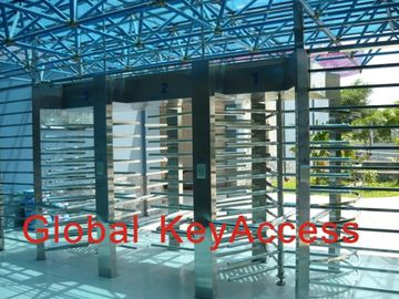 Keamanan penuh Tinggi pintu putar Tiga Lanes Dua Arah Access Control Untuk Pabrik Gunakan