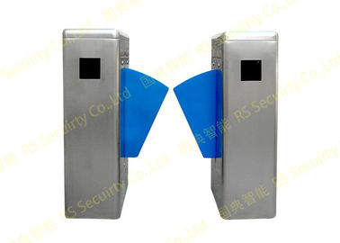 Cerdas 304 Stainless Steel Blue Wing Turnstile Dengan Kontrol Sensor IR