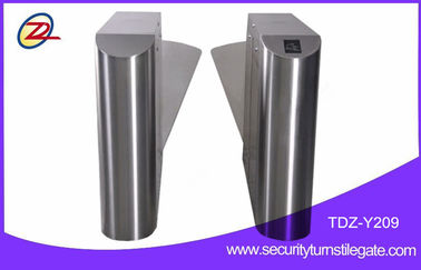 Akses Kontrol Flap Barrier Gate, Pedestrian Flap Turnstile dengan Fingerprint Scanner
