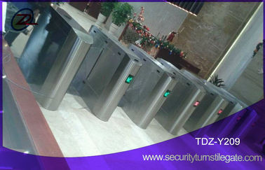 Akses Kontrol Flap Barrier Gate, Pedestrian Flap Turnstile dengan Fingerprint Scanner