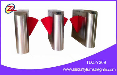 Brushed Surface Flap Barrier Gate Turnstile Dua Arah dengan Sistem Kontrol Akses ID