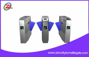 Stainless Steel Turnstile Flap Barrier Gate Sistem Masuk Rfid AC220V ± 10V
