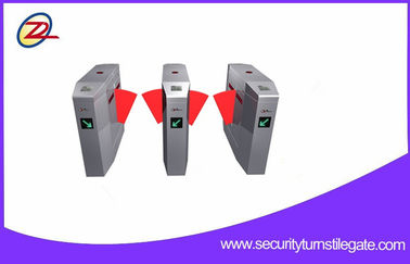 Stainless Steel Turnstile Flap Barrier Gate Sistem Masuk Rfid AC220V ± 10V