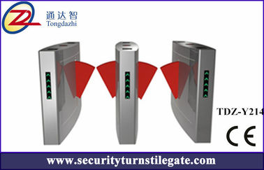 Kontrol akses keamanan Turnstile flap barrier gate dengan saluran lebar 600 - 900 mm