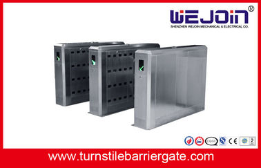 900mm Keamanan Flap Barrier Turnstile Masuk Sistem Bi - arah Dalam Paduan Aluminium