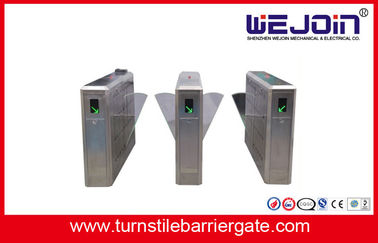Stainless Steel Penuh - auto Access Control Flap Barrier Gate Dengan Dua Saluran