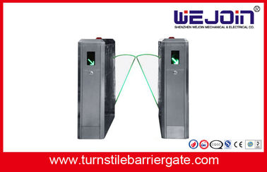 Stainless Steel Penuh - auto Access Control Flap Barrier Gate Dengan Dua Saluran