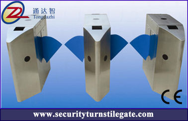 SS304 Flap Turnstile Entry Systems, Flap Barrier Turnstile AC 220V