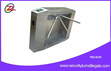 Pintu gerbang tripod turnstile akses Stainless dengan sistem tiket, kode dua dimensi