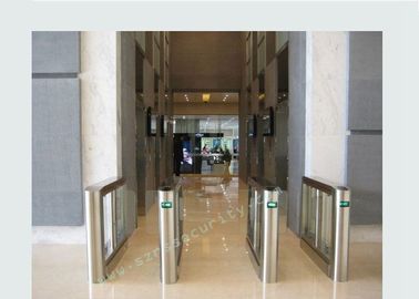 IC Card Reader Supermarket Swing Gate, Sistem Kendali Tinggi Glass Turnstile