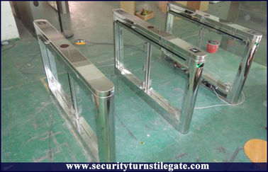 Handicap lane Glass Turnstile Swing Barrier Gate untuk Gedung Perkantoran