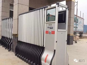 Aluminium Trackless otomatis Folding Gate dengan diri menyelaraskan Motor