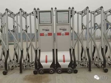 Aluminium Trackless otomatis Folding Gate dengan diri menyelaraskan Motor
