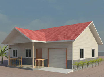 Struktur Frame baja portabel 4 / 3 kamar tidur Modular rumah, cahaya Mobile baja Villa
